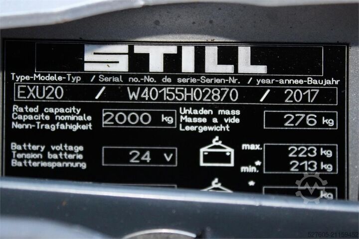 Niederhubwagen Still EXU 20