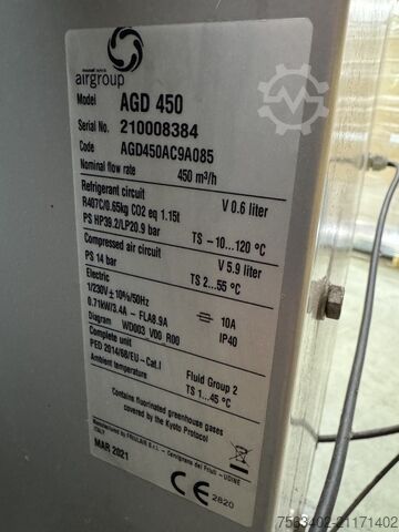 Refrigeration dryer compressed air airgroup AGD 450