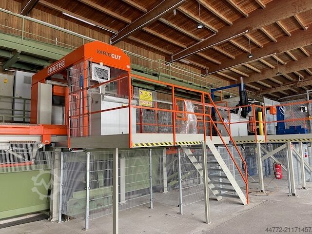Paketkappsäge Anlage mit Umreifung HOLTEC MOSCA HIT VARIO CUT HMC - B