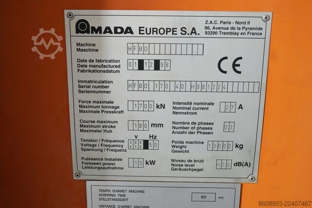 Press brake AMADA HFBO 170/40