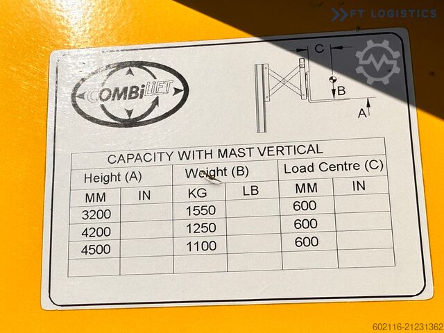 4-Wege-Gabelstapler Combilift WR / DUPLEX / 4.5M / 2017 / ONLY 30 H