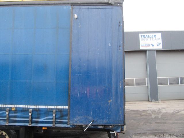 Auflieger mit Pritsche & Plane SCHMITZ CARGOBULL Mega Varios 80% Bremse / 60% Reifen