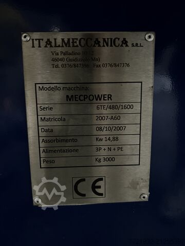 Brushing machine ITALMECCANICA MACPOWER 6TE/480/1600