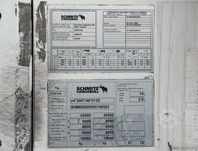 Kühlauflieger SCHMITZ CARGOBULL SCB*S3B THERMO KING SLXe 400 LIFT AXLE FLOWERWID