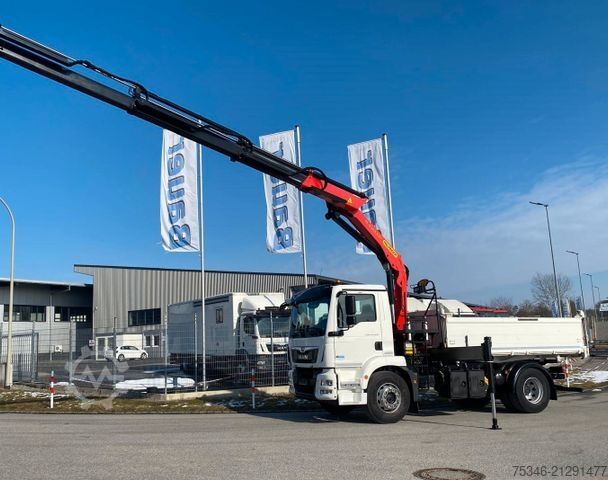 Truck mounted crane MAN TGM18.320/Meiller/Kipper/PK14.501/Funk/NL8To/Top