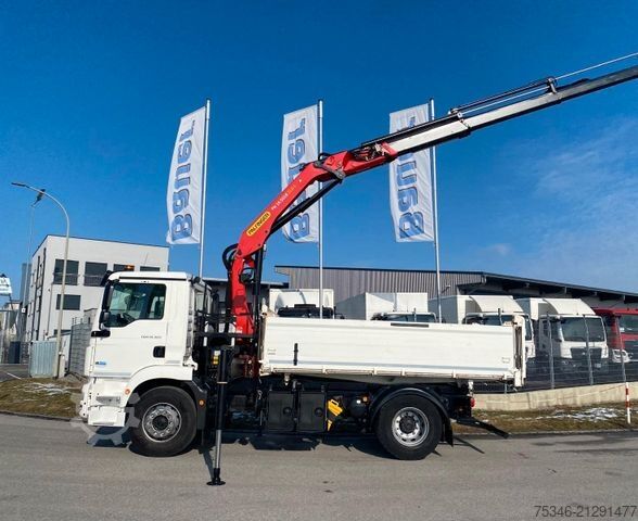 Truck mounted crane MAN TGM18.320/Meiller/Kipper/PK14.501/Funk/NL8To/Top