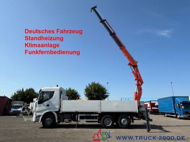 Flatbed truck Iveco Stralis AS260 Atlas Terex TLC290.2E 10.25m=2.4 t
