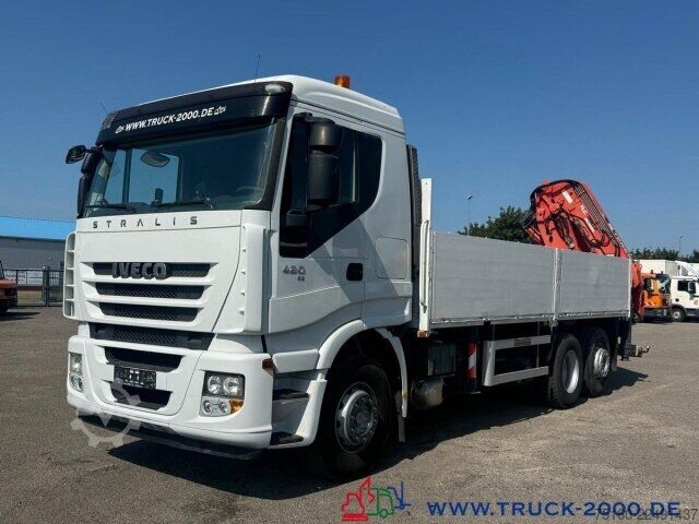 Flatbed truck Iveco Stralis AS260 Atlas Terex TLC290.2E 10.25m=2.4 t