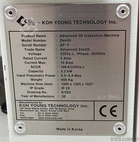 Optische Inspektionsmaschine Koh Young Zenith AOI