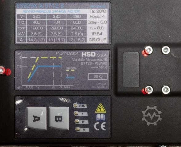 ES929X H6161H2145, ATC ISO 30, 9kW, 2400 HSD ES929X H6161H2145, ATC ISO 30, 9kW, 2400