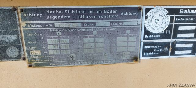 Tower crane Liebherr Turmdrehkran Form 32K/45