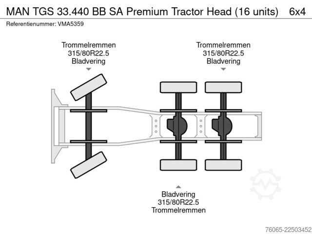 Standard-SZM MAN TGS 33.440 BB SA Premium Tractor Head (16 units)