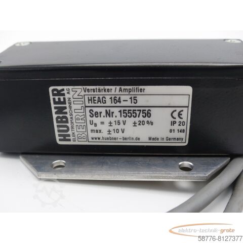 Component Hübner HEAG 164-15 Verstärker SN: 1555756 + ACC 93 Sensor  !