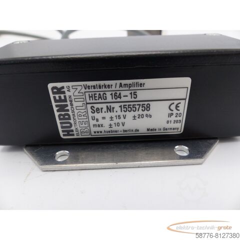 Component Hübner HEAG 164-15 Verstärker SN: 1555758 + ACC 93 Sensor  !