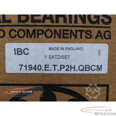 Component IBC 71940 M Schrägkugellager Satz = 4 Stück  !