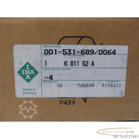 Komponente INA K 811 52 A Axial-Zylinderrollenlager  !