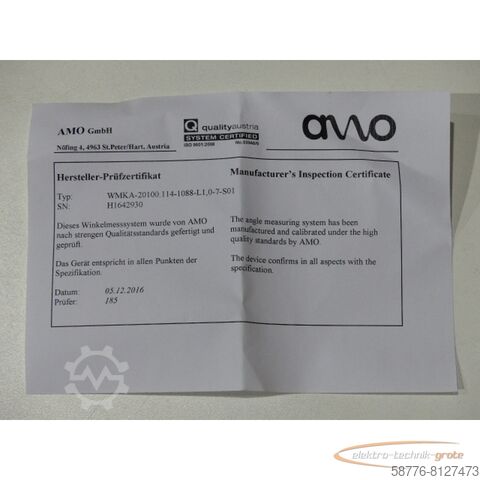 INA component INA MHA260-0-0-1-1-4-1088-01,0M-7-1 Winkelmesssystem !