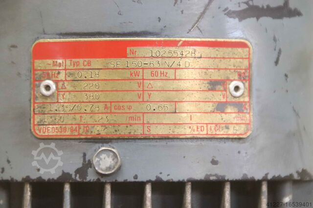 Gear motor 0.18 kW 23 rpm Cebeha CB SF 150-63 N/40