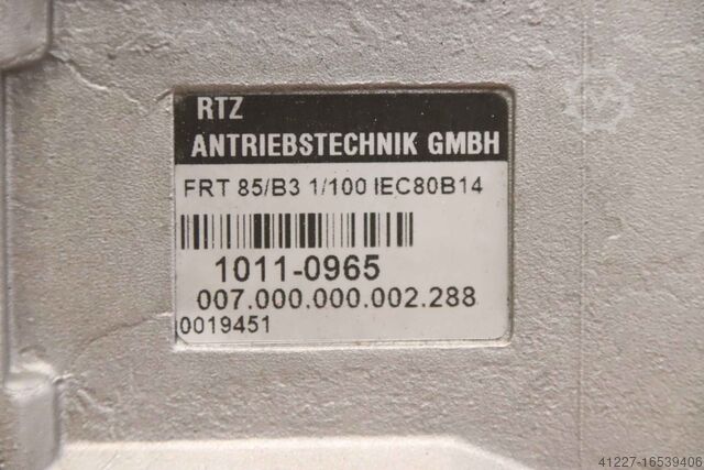 Gear motor 0.55 kW 14.3 rpm RTZ/Varvel Witte FRT 85/B3 1/100 WW 80-4