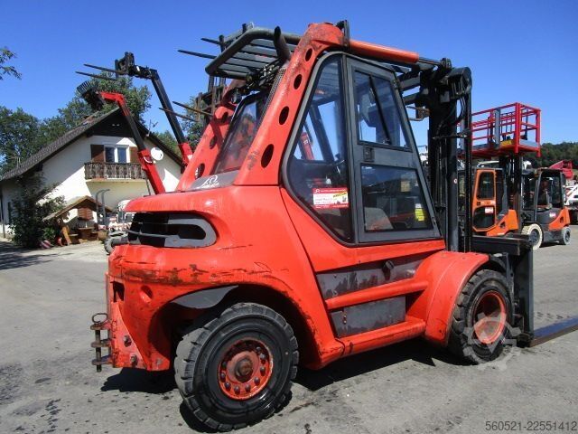 Dieselstapler Linde H80D-02 Zinkenversteller + Duplex-Freisichtmast