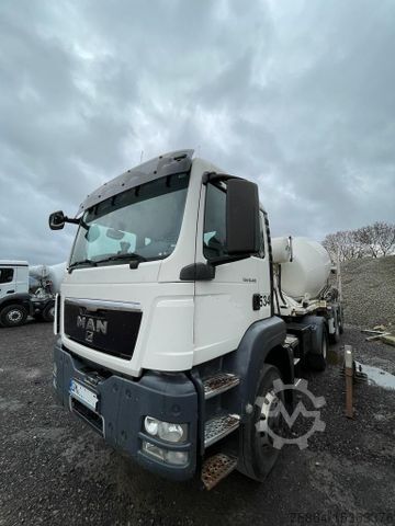 Concrete mixer truck MAN TGS 18.400 HydroDrive +Stetter Auflieger 10cm3