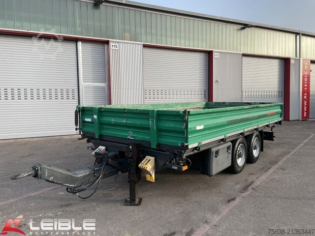 Three-way tipper trailer WOERMANN 10,5t - 3 Seitenkipper mit Rampen / Bordwände