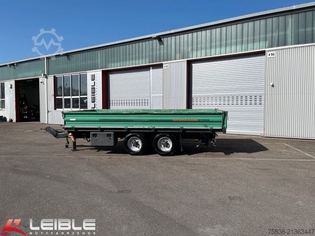Three-way tipper trailer WOERMANN 10,5t - 3 Seitenkipper mit Rampen / Bordwände