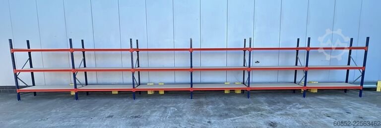 Weitspannregal ca. 11,46 lfm. Weitspannregale H: 200 cm T: 60 cm , 400 kg Fachlast , 3 Ebenen