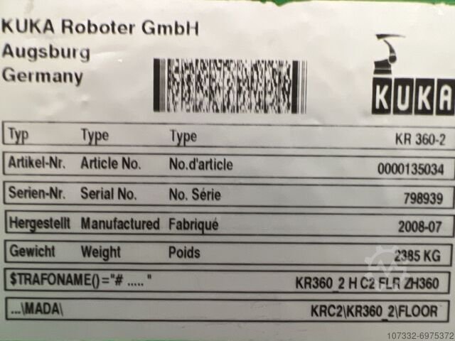 Heavy duty robot Kuka KR360-2