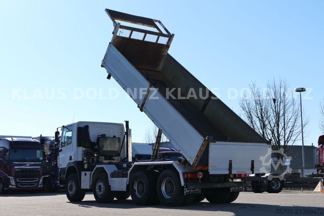Three-sided tipper truck DAF CF 85.410 Dreiseitenkipper 8x4 Blatt Euro 5