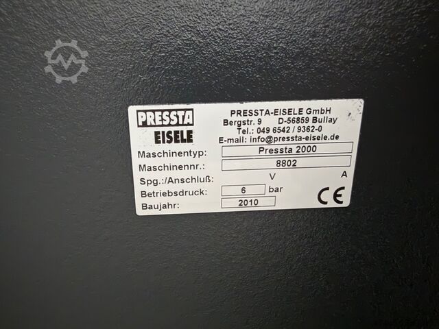 Corner crimping machine Pressta Eisele Pressta 2000