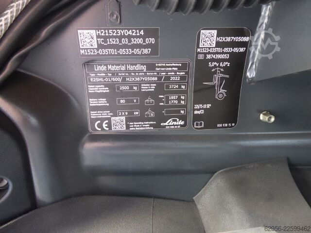 Electric 4-wheel forklift Linde E25HL-01/600