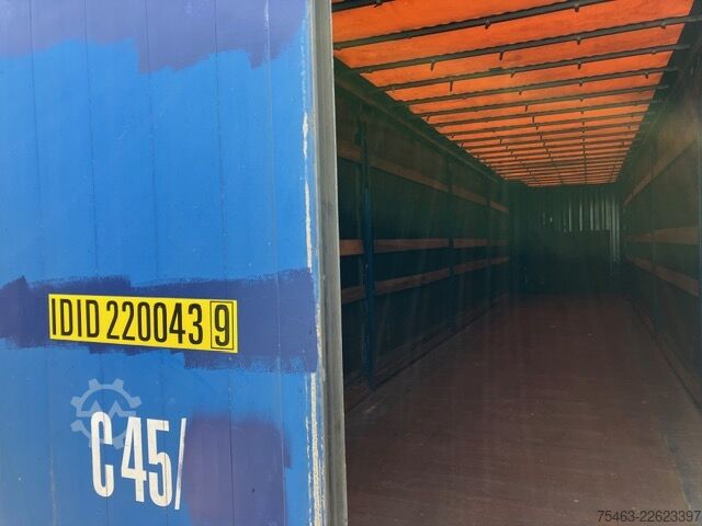 Swap body with flatbed & tarp WECON/LAG CURTAIN C45 45feet