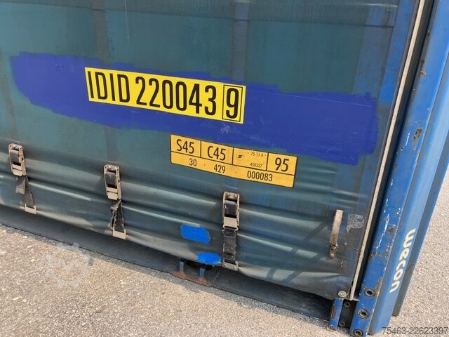 Swap body with flatbed & tarp WECON/LAG CURTAIN C45 45feet