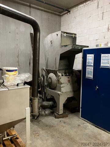 Cutting mill 22 kW with extraction system and silo HERBOLD CS450/600-2A