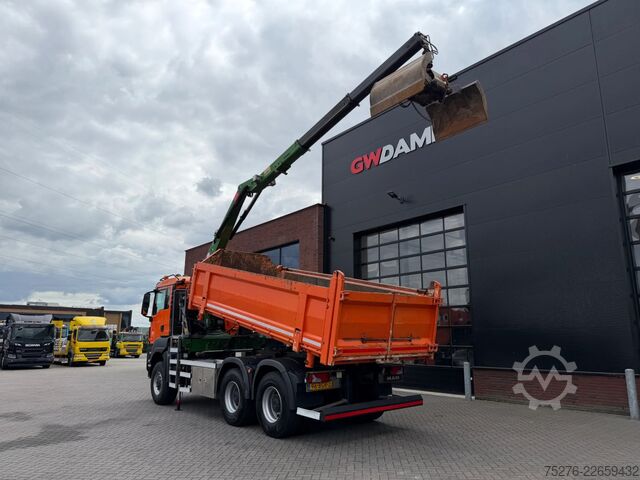 Tipper with crane MAN TGS 26.400 6x6 Kipper / Z kraan  Euro 6