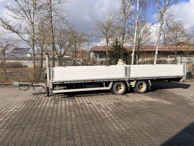 Open trailer Humbaur HBTZ 137224  14,4 t Tandem- Pritschenanhänger- Tieflader