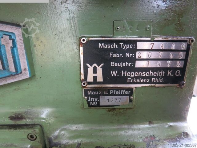 Glattwalzmaschine HEGENSCHEIDT 7489