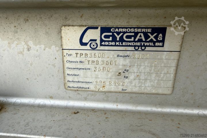 Open trailer with tarp  TPB3500 Plane / Swiss-Vehicle