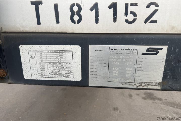 Open semitrailer with tarp Schwarzmüller SPA 3/E Plane / Swiss-Vehicle