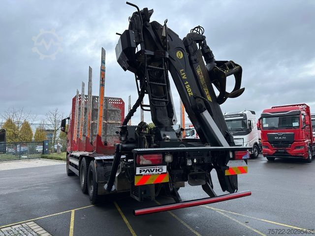 Holztransporter LKW MAN TGX 26.500 6x4 BL Kurzholz TajfunLIV 150Z 9,6