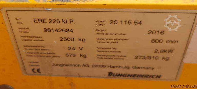 Elektrische Niederhubwagen Jungheinrich ERE225