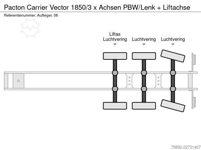 Kühl-/Tiefkühltransport Pacton Carrier Vector 1850/3 x Achsen PBW/Lenk + Lifta...