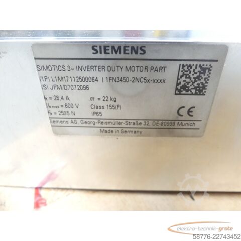 Komponente Siemens SIMOTICS 3 1FN3450-2NC5x-xxxx Linearmotor SN JFM/D7072096