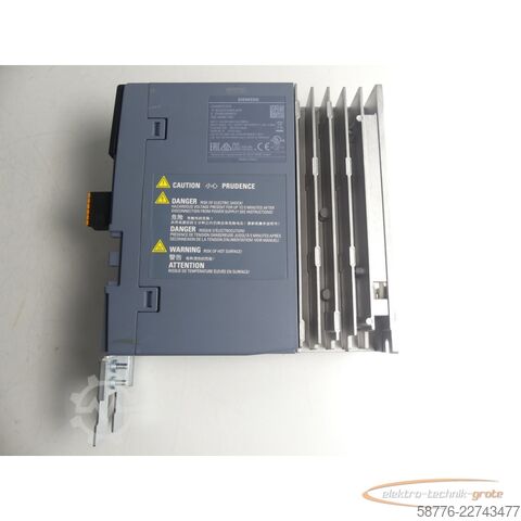 Komponente Siemens Sinamics S210 6SL3210-5HB10-4UF0 Umrichter SN:ZVM4XVM009140 0,4kW 240V~-ungebr.-