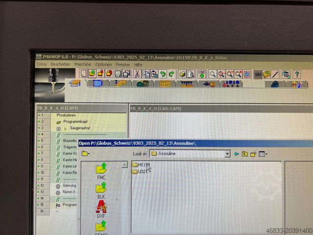 Bearbeitungszentrum mit Kantenverleimung IMA BIMA 400 V