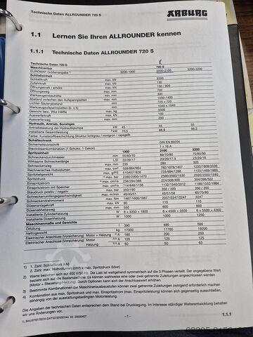 2003 ARBURG Allrounder 720S 3200-2100 ARBURG Allrounder 720S 3200-2100