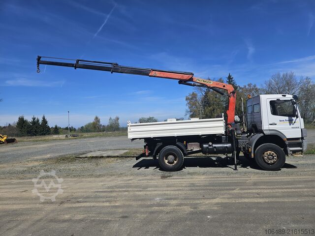 Kipper LKW Mercedes-Benz 1828 BB Meiller Kipper Kran PK 9501