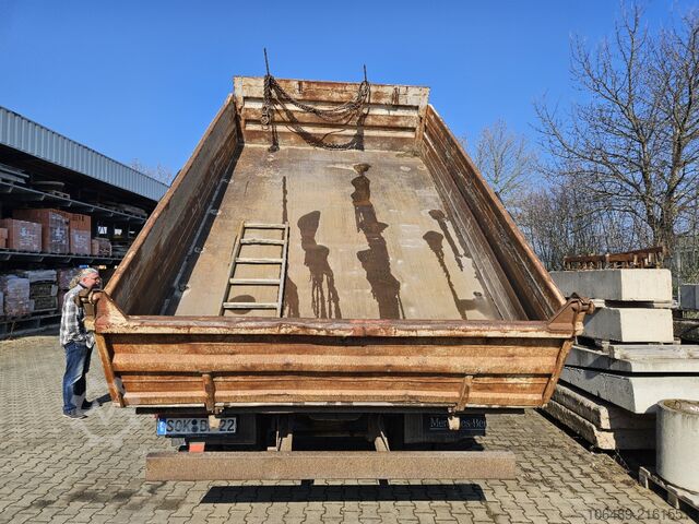 Kipper LKW Mercedes-Benz 1828 BB Meiller Kipper Kran PK 9501