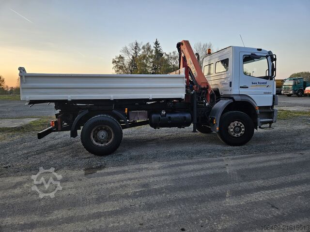 Tipper truck Mercedes-Benz 1828 BB Meiller Kipper Kran PK 9501